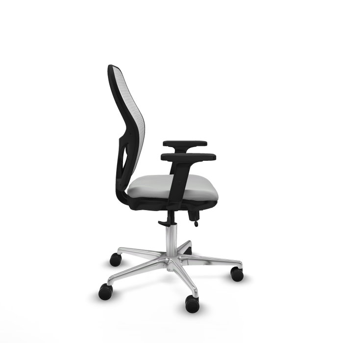 PIQUERAS Y CRESPO Silla de oficina Jorquera con mecanismo Sincro/Traslack, Similpiel Gris claro y Malla Blanco PIQUERAS Y CRESPO Silla de oficina Jorquera con mecanismo Sincro/Traslack, Similpiel Gris claro y Malla Blanco
