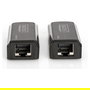 Digitus CAT6/6A/7 Extender HDMI Set Full HD hasta 50m StromUSB Transmisor Receptor Red Negro