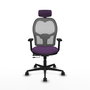 PIQUERAS Y CRESPO Silla de oficina Jorquera con Mecanismo Sincro/Traslack, Morado y Gris