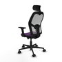 PIQUERAS Y CRESPO Silla de oficina Jorquera con Mecanismo Sincro/Traslack, Morado y Gris