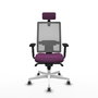 PIQUERAS Y CRESPO Silla de oficina Horna con mecanismo Sincro, Morado y Gris