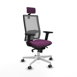 PIQUERAS Y CRESPO Silla de oficina Horna con mecanismo Sincro, Morado y Gris