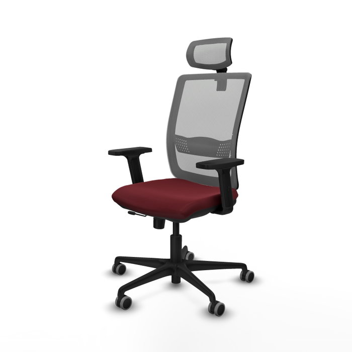 PIQUERAS Y CRESPO Silla de oficina Haches Granate y Gris PIQUERAS Y CRESPO Silla de oficina Haches Granate y Gris