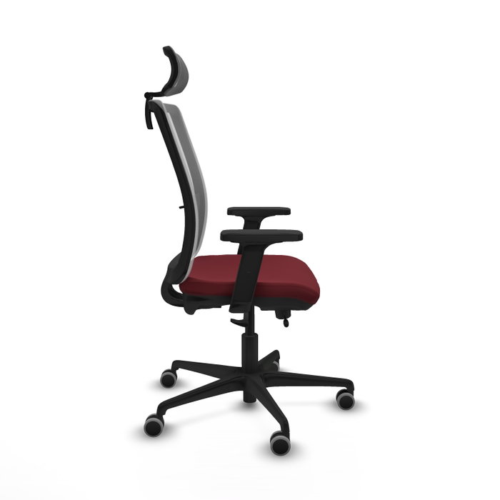 PIQUERAS Y CRESPO Silla de oficina Haches Granate y Gris PIQUERAS Y CRESPO Silla de oficina Haches Granate y Gris
