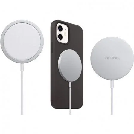 Cargador Inalámbrico Innjoo Charging Safe/ 15W/ Blanco