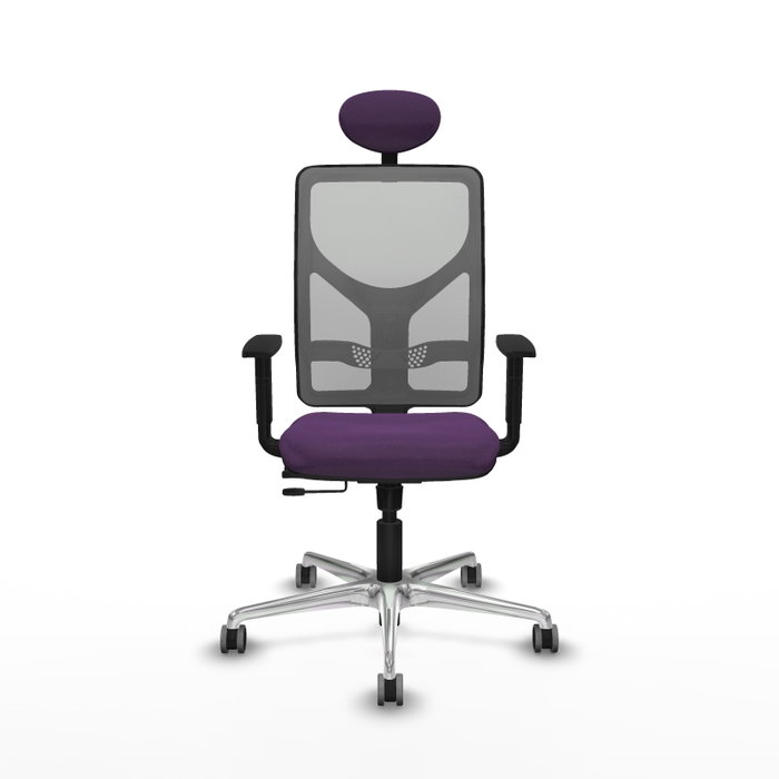 PIQUERAS Y CRESPO Silla de oficina Motilla con mecanismo Sincro/Traslack Morado y Gris