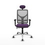 PIQUERAS Y CRESPO Silla de oficina Motilla con mecanismo Sincro/Traslack Morado y Gris