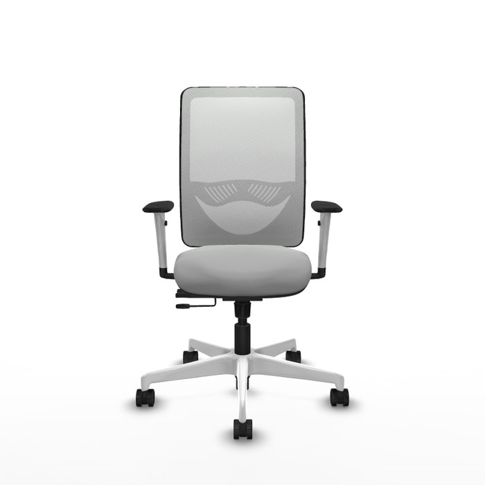PIQUERAS Y CRESPO Silla de oficina Zulema con mecanismo Sincro/Traslack, Gris claro y Blanco PIQUERAS Y CRESPO Silla de oficina Zulema con mecanismo Sincro/Traslack, Gris claro y Blanco