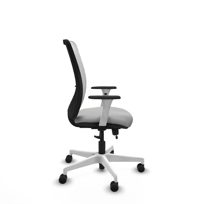 PIQUERAS Y CRESPO Silla de oficina Zulema con mecanismo Sincro/Traslack, Gris claro y Blanco PIQUERAS Y CRESPO Silla de oficina Zulema con mecanismo Sincro/Traslack, Gris claro y Blanco