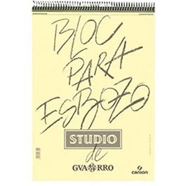 Canson Guarro Studio Espiral Bloc Para Esbozo A5 90g 50 Hojas Microperforado Blanco Amarfilado Pack 5 (Set de 5)