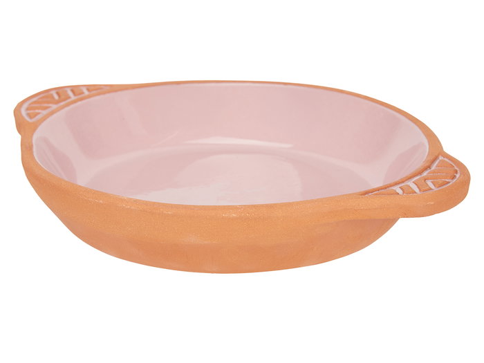 La Dehesa Cazuela Barro Redonda Asas 20 cm Rosa Horno Microondas Nevera Lavavajillas (Set de 8)