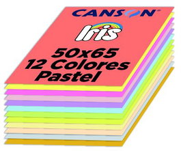 Cartulina 50X65 Cm Iris 185G Colores Pastel Paquete De 120