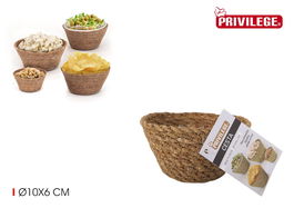 Privilege Cesta Seagrass Redonda 10 cm x 6 cm (24 Unidades)