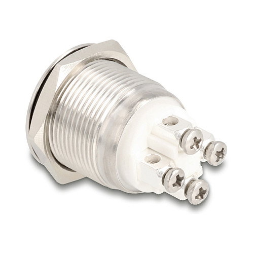 DeLOCK 20980 Pulsador de montaje con LED y terminales de tornillo