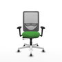 PIQUERAS Y CRESPO Silla de oficina Zulema con mecanismo Sincro/Traslack, Verde y Gris