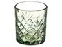 Vivalto Vaso Troquelado Vidrio Verde 350 ml 8,5x9,5x8,5 cm (Set de 24)