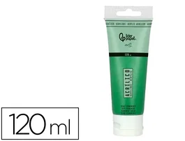 Liderpapel Pintura Acrílica Tubo de Plástico 120 ml Color Verde Permanente