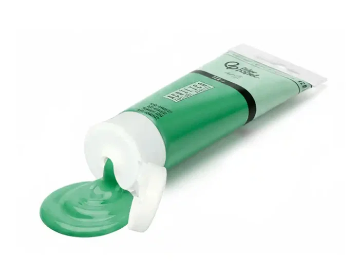 Liderpapel Pintura Acrílica Tubo de Plástico 120 ml Color Verde Permanente