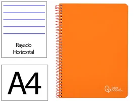 Liderpapel Cuaderno Espiral Witty A4 Tapa Dura Naranja