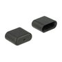 DeLOCK 64008 Cubierta antipolvo para USB Tipo C, 10 piezas, Negro