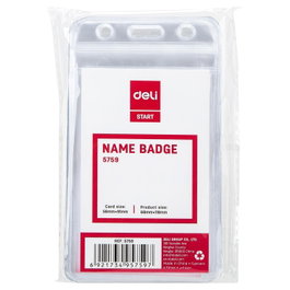 Deli 10 identificadores de PVC vertical 56x91mm
