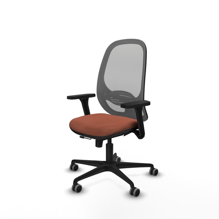 PIQUERAS Y CRESPO Silla de oficina Cilanco con mecanismo Sincro/Traslack Marrón y Gris