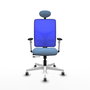PIQUERAS Y CRESPO Silla de oficina Motilla con mecanismo Sincro/Traslack Azul