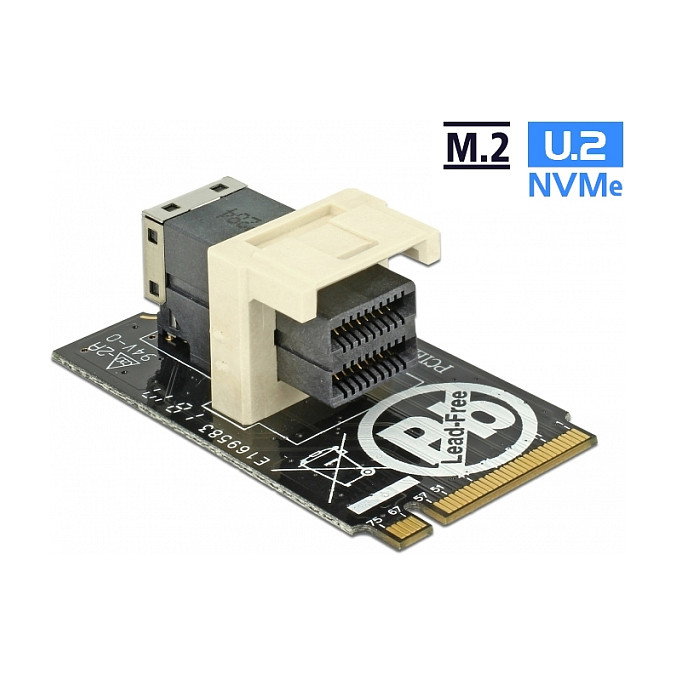 DeLOCK 63918 Adaptador M.2 Key M a SFF-8643 NVMe 2242 horizontal