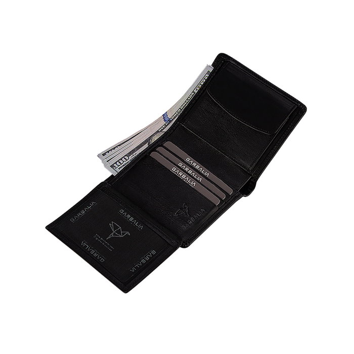 Zoozie Bags Dallas Cartera de Piel Auténtica para Hombre Color Negro