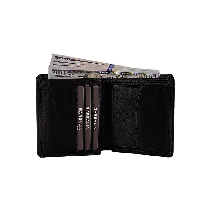 Zoozie Bags Dallas Cartera de Piel Auténtica para Hombre Color Negro