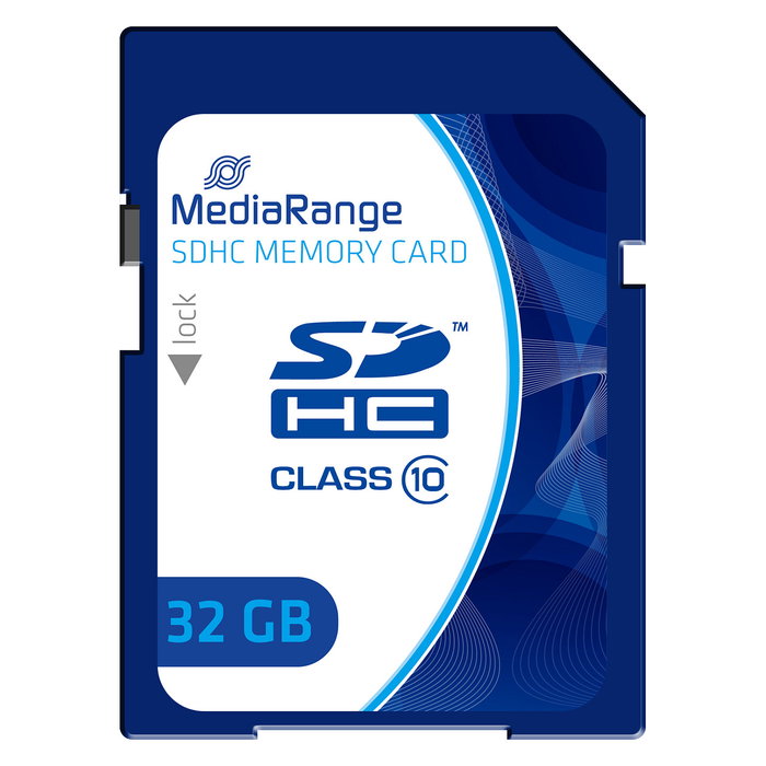 MediaRange MR964 Tarjeta de Memoria 32GB SDHC Clase 10 Azul 45 MB/s