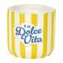 Home Deco Factory Vela Perfumada Dolce Vita, Frasco Porcelana, 160g, ~14h, Fruta Pasión/Matcha/Higo