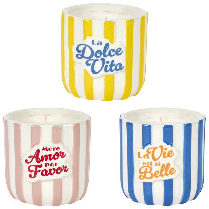 Home Deco Factory Vela Perfumada Dolce Vita, Frasco Porcelana, 160g, ~14h, Fruta Pasión/Matcha/Higo Home Deco Factory Vela Perfumada Dolce Vita, Frasco Porcelana, 160g, ~14h, Fruta Pasión/Matcha/Higo