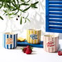 Home Deco Factory Vela Perfumada Dolce Vita, Frasco Porcelana, 160g, ~14h, Fruta Pasión/Matcha/Higo