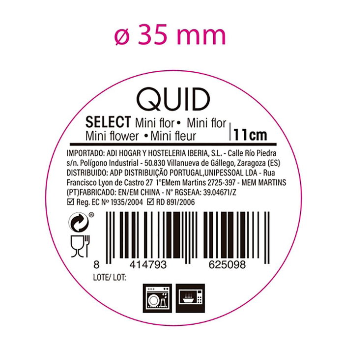 Mini Flor Porcelana Select Quid 11 cm (6 Unidades) Mini Flor Porcelana Select Quid 11 cm (6 Unidades)