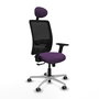 PIQUERAS Y CRESPO Silla de oficina Zulema con mecanismo Sincro, Morado y Negro