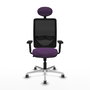 PIQUERAS Y CRESPO Silla de oficina Zulema con mecanismo Sincro, Morado y Negro