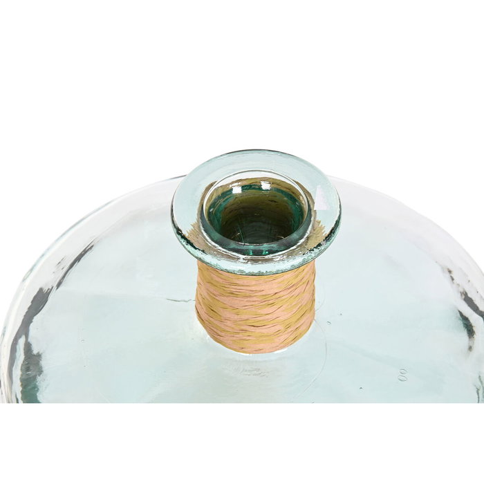 DKD Home Decor Jarrón Enea de Cristal Reciclado y Enea 30L