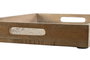 DKD Home Decor Set de 2 Bandejas Floral 3D Blanco y Natural