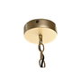 DKD Home Decor Lámpara de Techo Metal y Lino 3 Pantallas (Surtido de 2)