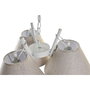 DKD Home Decor Lámpara de Techo Metal y Lino 3 Pantallas (Surtido de 2)