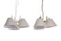DKD Home Decor Lámpara de Techo Metal y Lino 3 Pantallas (Surtido de 2)
