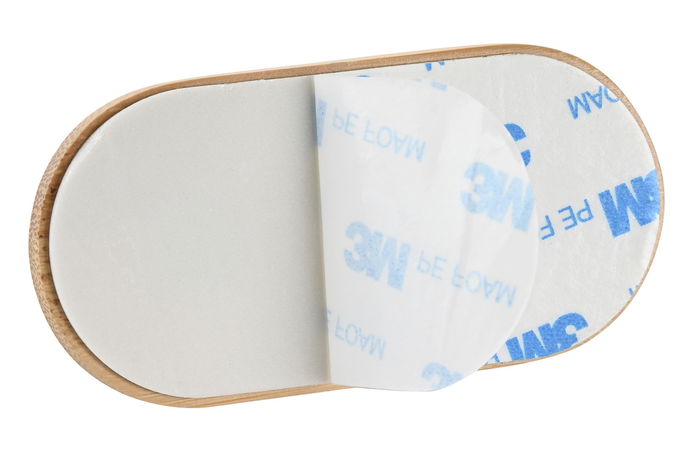 DKD Home Decor Perchero Pared Natural Plateado Bambu Inox 9 x 4.5 x 3.2 cm (6 Unidades)