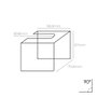 Compossar Expositor para artículos Modelo A Metacrilato Transparente 70,6x58,5x67mm