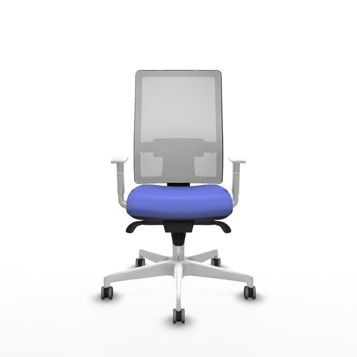 PIQUERAS Y CRESPO Silla de oficina Horna con mecanismo Sincro, azul claro y blanco