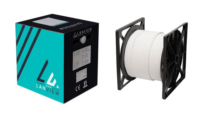 Lanview Cable Ethernet Cat6a U-FTP HD-BaseT LSZH blanco 305m Dca