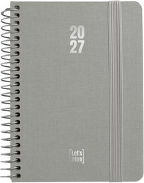 GRAFOPLAS Agenda Anual 2027 Fancy Espiral A6 Gris