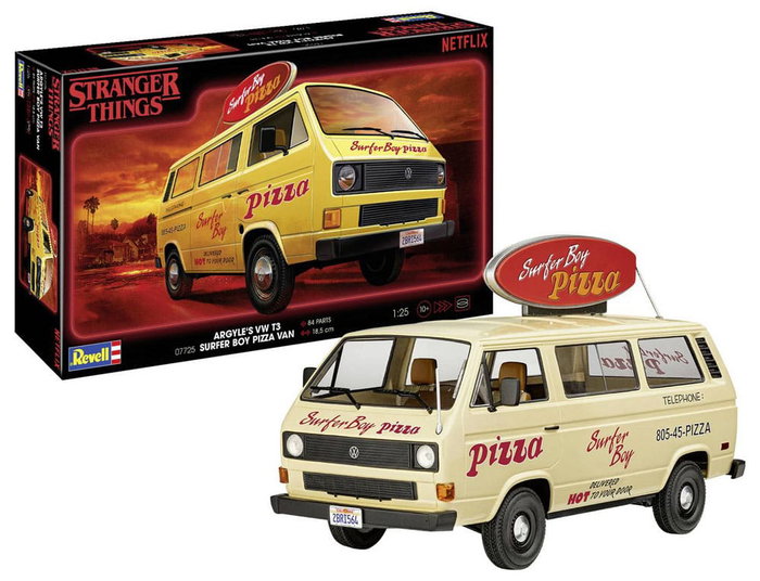 Stranger Things Maqueta 1/25 VW T3 Bus Surfer Boy 19 cm