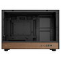 DeepCool CH260 WOOD Torre Micro ATX/Mini-ITX Chasis Gaming, Negro/Madera, Ventana de Cristal Templado, Soporte PSU hasta 15cm