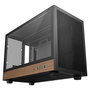DeepCool CH260 WOOD Torre Micro ATX/Mini-ITX Chasis Gaming, Negro/Madera, Ventana de Cristal Templado, Soporte PSU hasta 15cm